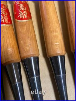 Koryu Oire Nomi Japanese Woodworking Chisel Set 9pcs NOS Unused Japan