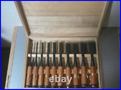 Koshihiko Oire Nomi Japanese Bench Chisel Nomi White Steel Set of 10 With Box