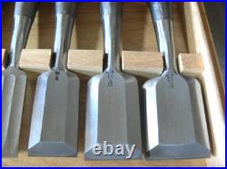 Koshihiko Oire Nomi Japanese Bench Chisel Set of 10 Polished / Migaki Finish