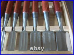 Koshihiko Oire Nomi Japanese Bench Chisel Set of 10 Polished / Migaki Finish