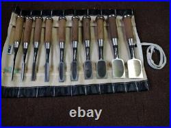 Koshihiko Oire Nomi Japanese Bench Chisel Set of 10 With Case