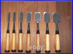Koshitaka Vintage Japanese Timber Chisel Tataki Nomi Set of 7 Takagi Koujiro Koshitaka Vintage Japanese Timber Chisel Tataki Nomi Set of 7 Takagi Koujiro