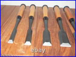 Koshitaka Vintage Japanese Timber Chisel Tataki Nomi Set of 7 Takagi Koujiro Koshitaka Vintage Japanese Timber Chisel Tataki Nomi Set of 7 Takagi Koujiro