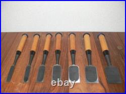 Koshitaka Vintage Japanese Timber Chisel Tataki Nomi Set of 7 Takagi Koujiro Koshitaka Vintage Japanese Timber Chisel Tataki Nomi Set of 7 Takagi Koujiro