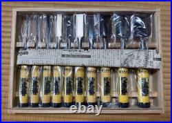 Kotetsu Oire Nomi Japanese Bench Chisels Set of 10 Powder High Speed Steel New