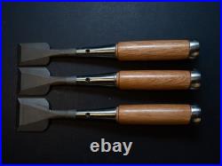 Koyama 3x set 30-42mm Japanese Bench Chisel Oire Nomi Molybdenum HSS Replaceable
