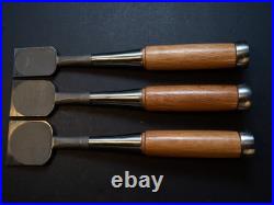 Koyama 3x set 30-42mm Japanese Bench Chisel Oire Nomi Molybdenum HSS Replaceable