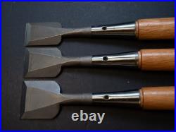 Koyama 3x set 30-42mm Japanese Bench Chisel Oire Nomi Molybdenum HSS Replaceable