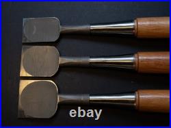 Koyama 3x set 30-42mm Japanese Bench Chisel Oire Nomi Molybdenum HSS Replaceable