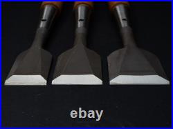 Koyama 3x set 30-42mm Japanese Bench Chisel Oire Nomi Molybdenum HSS Replaceable