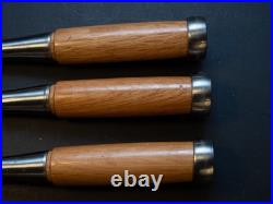 Koyama 3x set 30-42mm Japanese Bench Chisel Oire Nomi Molybdenum HSS Replaceable