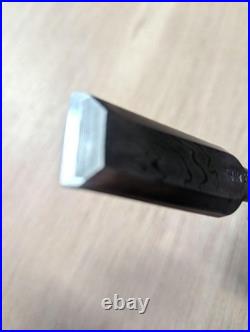Kunikei Damascus Oire Nomi Japanese Bench Chisel 24mm Ebony 2-hollows Back