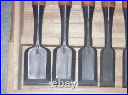 Kunikei Ikeda Yoshiro Oire Nomi Japanese Bench Chisel Set of 10 Red oak Unused