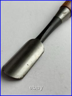 Kunikei Japanese Round Gouge Chisel Sotomaru Nomi 30mm / 220mm Used