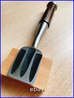 Kunitoshi Oire Nomi Japanese Bench Chisels Daikokuten 3Hollows Ura 42mm Used