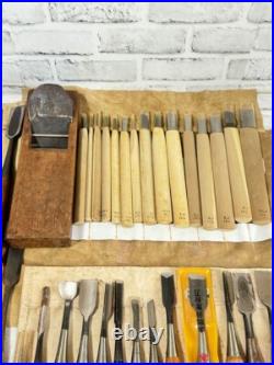 Lot fo 110 Japanese Nomi Chisel Vintage Old Retro Oire Tools Bulk Sale F/S