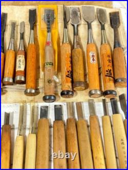 Lot fo 110 Japanese Nomi Chisel Vintage Old Retro Oire Tools Bulk Sale F/S