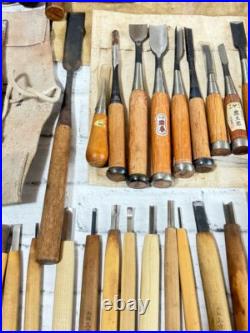 Lot fo 110 Japanese Nomi Chisel Vintage Old Retro Oire Tools Bulk Sale F/S