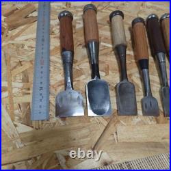 Lot of 10 Japanese Oire Nomi Bench Chisels 1-14 Bu Kyugoro & Others with Case