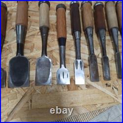 Lot of 10 Japanese Oire Nomi Bench Chisels 1-14 Bu Kyugoro & Others with Case