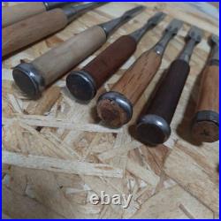 Lot of 10 Japanese Oire Nomi Bench Chisels 1-14 Bu Kyugoro & Others with Case