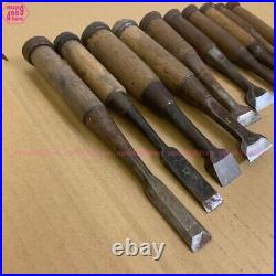 Lot of 10 Japanese quality chisel Oire Tataki Nomi Carpenter tools #6623