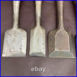Lot of 10 Vintage Japanese Chisels Oire Nomi Masakane Iwasaki Woodworking Tools