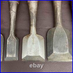 Lot of 10 Vintage Japanese Chisels Oire Nomi Masakane Iwasaki Woodworking Tools