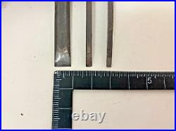 Lot of 7 Japanese Used Thin Handle Chisels Nomi Carpentry Tool Blade 1126C