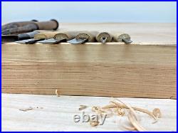 Lot of 8 Japanese Used Chisel Nomi Carpentry Tool Blade