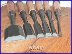 Masahiko Japanese Bench Chisels Oire Nomi Set of 6 Fujikura Mannosuke Made Masahiko Japanese Bench Chisels Oire Nomi Set of 6 Fujikura Mannosuke Made