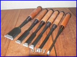 Masahiko Japanese Bench Chisels Oire Nomi Set of 6 Fujikura Mannosuke Made Masahiko Japanese Bench Chisels Oire Nomi Set of 6 Fujikura Mannosuke Made