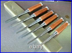 Masakiyo Oire Nomi Japanese Bench Chisel Mulch Hollows Ura Set of 6 Unused