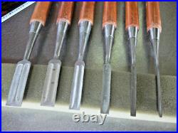 Masakiyo Oire Nomi Japanese Bench Chisel Mulch Hollows Ura Set of 6 Unused