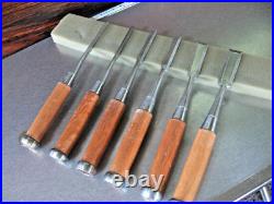 Masakiyo Oire Nomi Japanese Bench Chisel Mulch Hollows Ura Set of 6 Unused