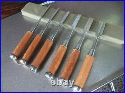 Masakiyo Oire Nomi Japanese Bench Chisel Mulch Hollows Ura Set of 6 Unused