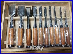 Masatomi Oire Nomi Japanese Bench Chisels Set of 10 Red Oak