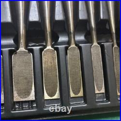 Matsuhiro Japanese Bench Chisels Nomi Set of 10 With Box Unused