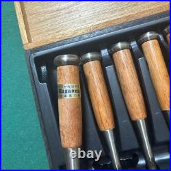 Matsuhiro Japanese Bench Chisels Nomi Set of 10 With Box Unused
