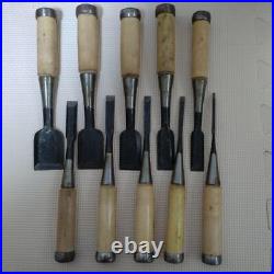 Miyanaga Oire Nomi Chisel 3-42mm 10 pcs set Japanese Carpentry Woodworking Tool