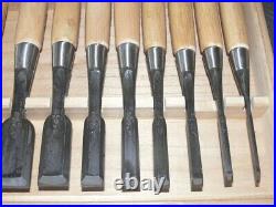 Miyanaga Teruo Hiramaru Oire Nomi Japanese Bench Chisels White Steel Set of 10