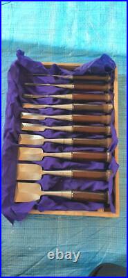 Munechika Oire Nomi Japanese Chisel Inscription 10-piece set Carpenter's Tool