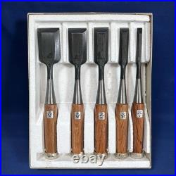 Munetsugu Oire Nomi Japanese Bench Chisels Red oak Set of 5 With Box Sharpened