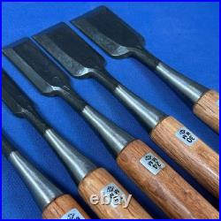 Munetsugu Oire Nomi Japanese Bench Chisels Red oak Set of 5 With Box Sharpened
