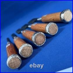 Munetsugu Oire Nomi Japanese Bench Chisels Red oak Set of 5 With Box Sharpened