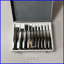 Musoken Oire Nomi Chisel Set Ebony Handle Mitsu-Ura Japanese Carpentry