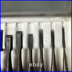 Musoken Oire Nomi Chisel Set Ebony Handle Mitsu-Ura Japanese Carpentry