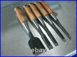 Musoken Oire Nomi Japanese Bench Chisel Set of 5 Unused