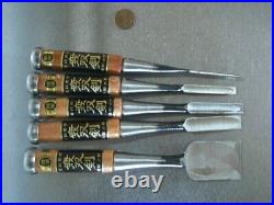 Musoken Oire Nomi Japanese Bench Chisel Set of 5 Unused