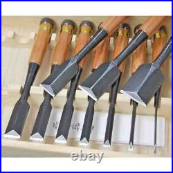 NEW Tasai's Oire Nomi Set of 15 Japanese Bench Chisel red oak black finish